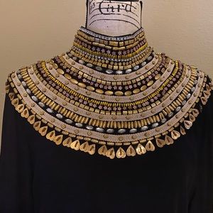 NWOT Hand beaded black dress